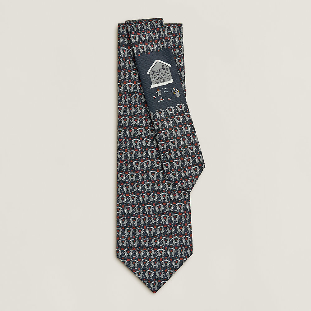 Jeux de Lapins tie 8 cm | Hermès USA